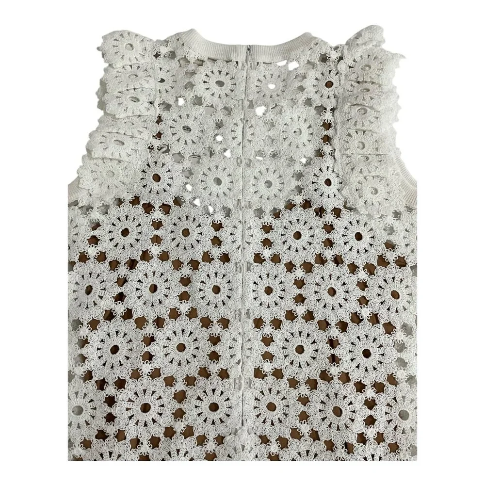 Michael Kors White Medallion Lace Mini Dress Womens NWT $395 MSRP - Picture 7 of 7